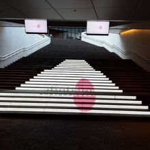 階段にもイルミネーションが投影されていました。