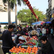 果物、野菜、魚などの食材も多い