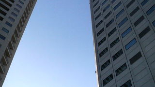 隅田川沿いに聳える築地のツインタワー