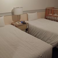 乳幼児には、ベビーベッドも事前に用意してくれていました。