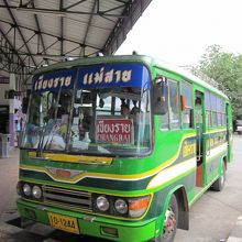 チェンライ行きのローカルバス
