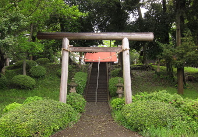 八王子道沿いに位置する神社