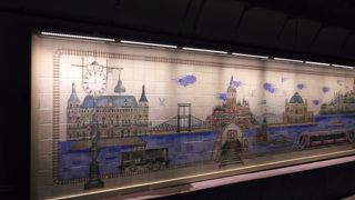 綺麗に装飾されたタイル・・・