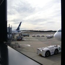 成田空港でのアエロメヒコ機