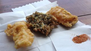 揚げたての天ぷら　1個50円