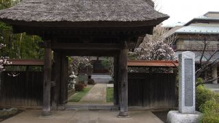 茅葺き屋根の素敵なお寺