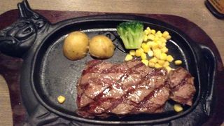 クーポン利用でステーキディナー