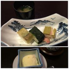 食事とデザート（柚子シャーベット）