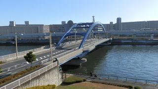 隅田川が大きく蛇行、正に水神の流れ。