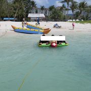 マニャガハ島へモーターボートで渡る、アクティビティの基地