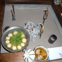 山の芋鍋と岩魚の塩焼きです