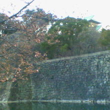 石垣は南になるほど高くなっています。