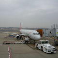韓国までの二時間程度のフライトでもホットミールがサービスされます。