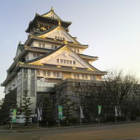 朝の散歩で天守閣