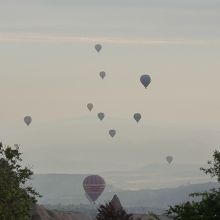 気球に乗らなかった友人に撮影してもらいました。