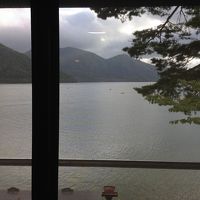 部屋からの中禅寺湖