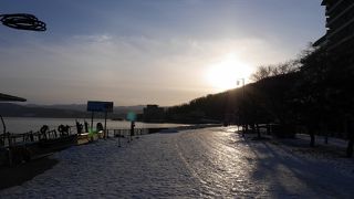 青々とした湖面がきれい