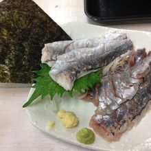 刺身、しめ鯵