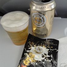 飛行機からドイツ気分。ドイツビール＆プレッツェル