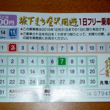 1日フリー乗車券