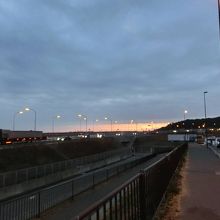 この日は雲が多かったですが、夕暮れの風景です