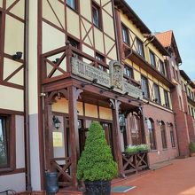 旧ドイツ風の建物が並ぶ