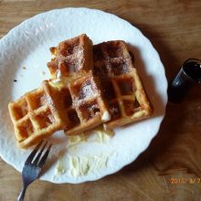 自家製ワッフルです。