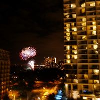 ヒルトンの花火と、夜景のパノラマは○