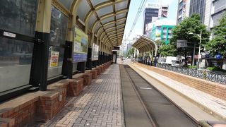 市電はここが終点で始発です