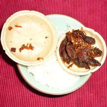 加賀麩の中に直接具が入っている