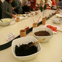 朝食バイキング。和食のおかずの種類が豊富です