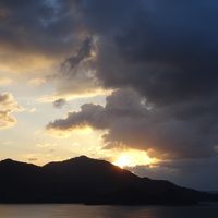 部屋からの朝日