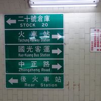 台中駅の地下道の案内です