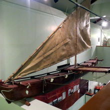 館内に展示の帆船