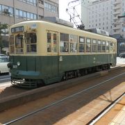 長崎市内観光の基点、長崎電鉄、長崎駅前駅。