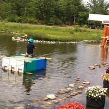 水上アスレチック