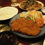 ガルフホテルにある日本食レストラン。とんかつがおいしい。