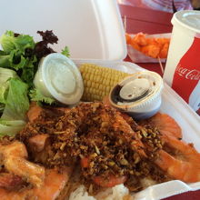 ガーリックシュリンプのコンボ