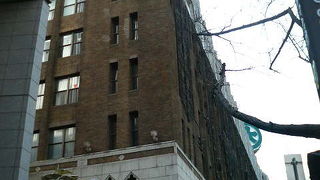 周囲の現代的なビルとは違う昔の雰囲気を残しています