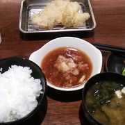 明太子会社が運営するリーズナブルな値段で食べられる天ぷら店