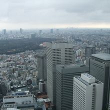 南側の窓から明治神宮等が見晴らせます