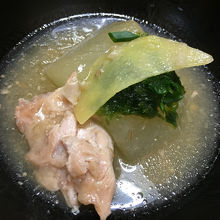 シブリ汁。冬瓜と鶏肉のお吸い物。