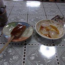 味噌田楽とさしみこんにゃく