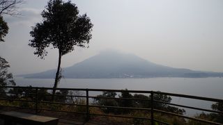桜島を借景にした島津家の庭園(仙巌園)