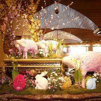 ホテル入り口の感謝祭のデコレーション