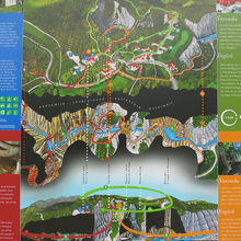 シュコツィアンの案内図。緑のラインは自由に散策できます