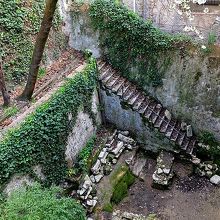 かつてのユダヤ人居住区の遺構を見下ろした様子。