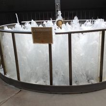 お水に触れながら３周。