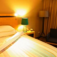 ホテルのベッドです。