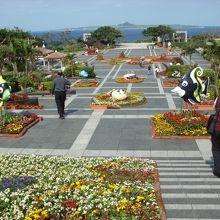 花壇が整備されていて最高にきれいでした